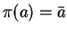 $ \pi(a) = \bar a$