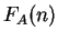 $ F _ A(n)$