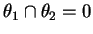 $ \theta _ 1 \cap \theta _ 2 = 0$