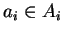 $ a _ i
\in A _ i $