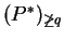 $ (P ^ *)_{\not\geq q}$