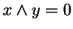 $ x \wedge y = 0$