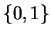 $ \{0,1\}$