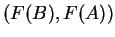 $ ( F(B), F(A) )$