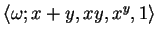 $ \langle \omega; x+y, xy, x ^ y, 1
\rangle $