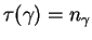 $ \tau( \gamma ) = n _ {\gamma} $