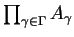 $ \prod _ {\gamma \in
\Gamma} A _ \gamma$