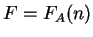 $ F = F _ A (n) $